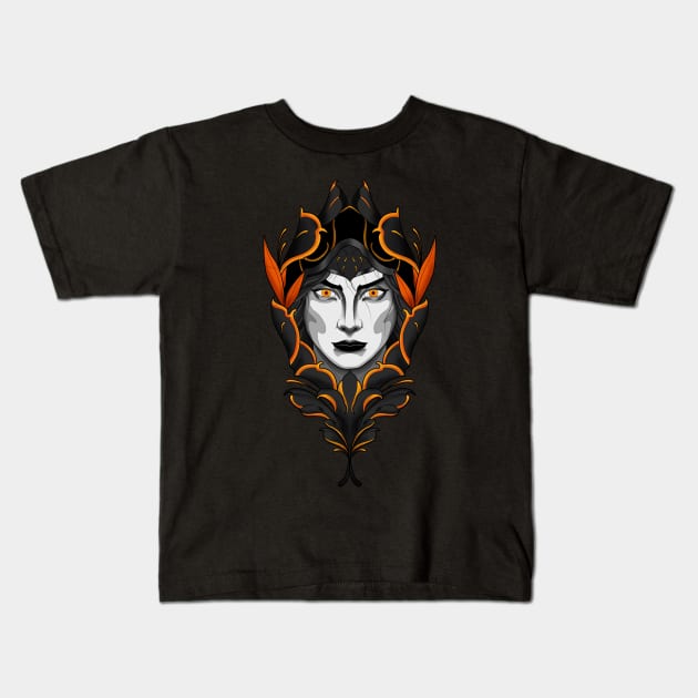 Neo traditional Woman Kids T-Shirt by Glitch Estudio